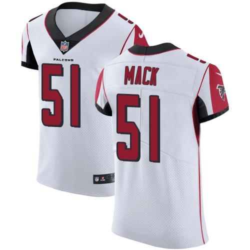Nike Falcons #51 Alex Mack White Men's Stitched NFL Vapor Untouchable Elite Jersey - Click Image to Close